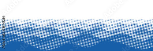 Vector drawing of waves on the sea, seamless border, natural background, abstraction