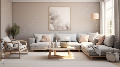 Interior design of modern living room with sophisticated composition  © Faisal