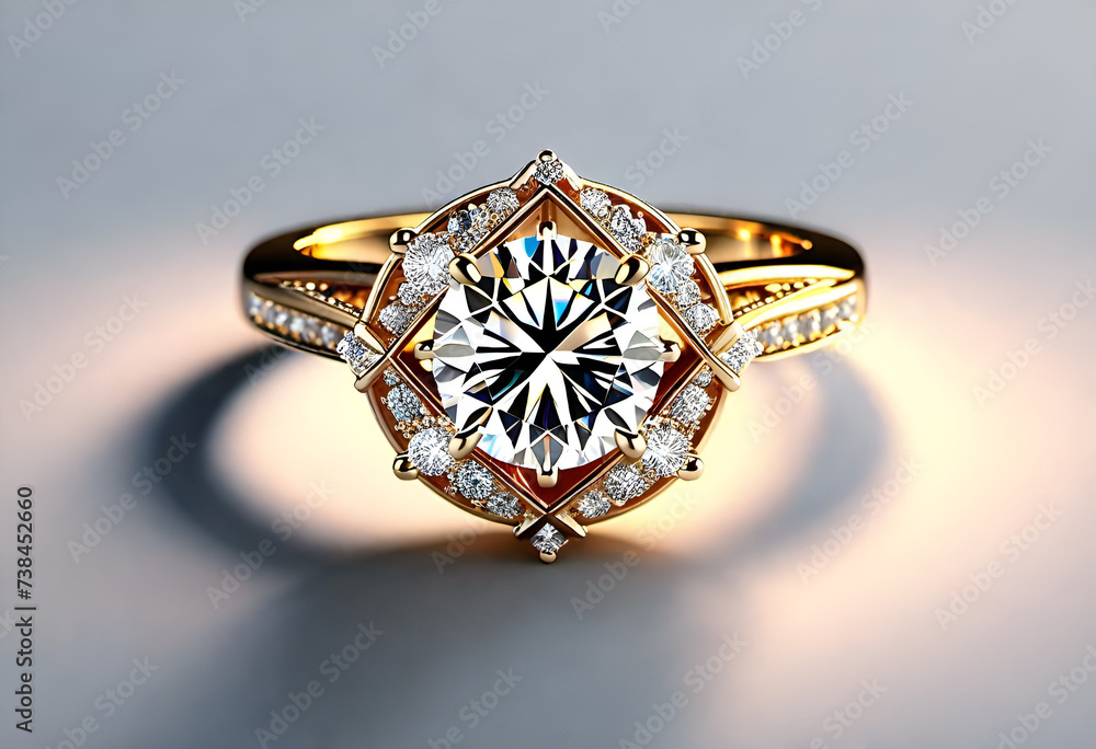 luxury wedding diamond ring on minimal background luxury wedding diamond ring on minimal background