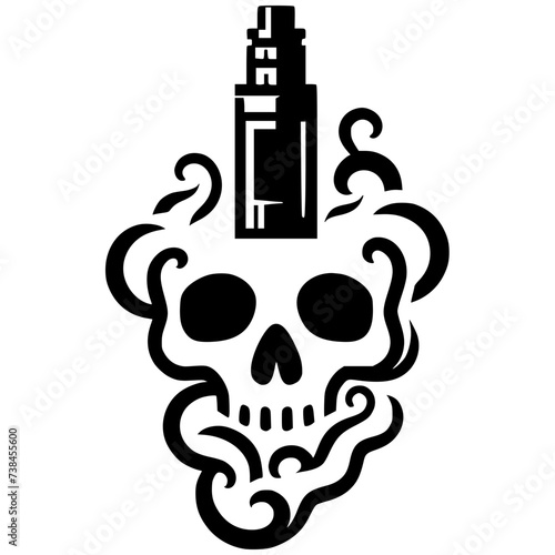 Vape and skull logo