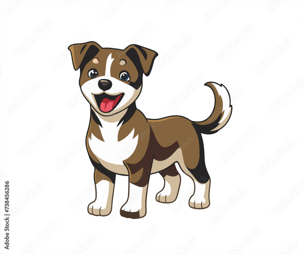 friendly Dog Mascot Cartoon Character