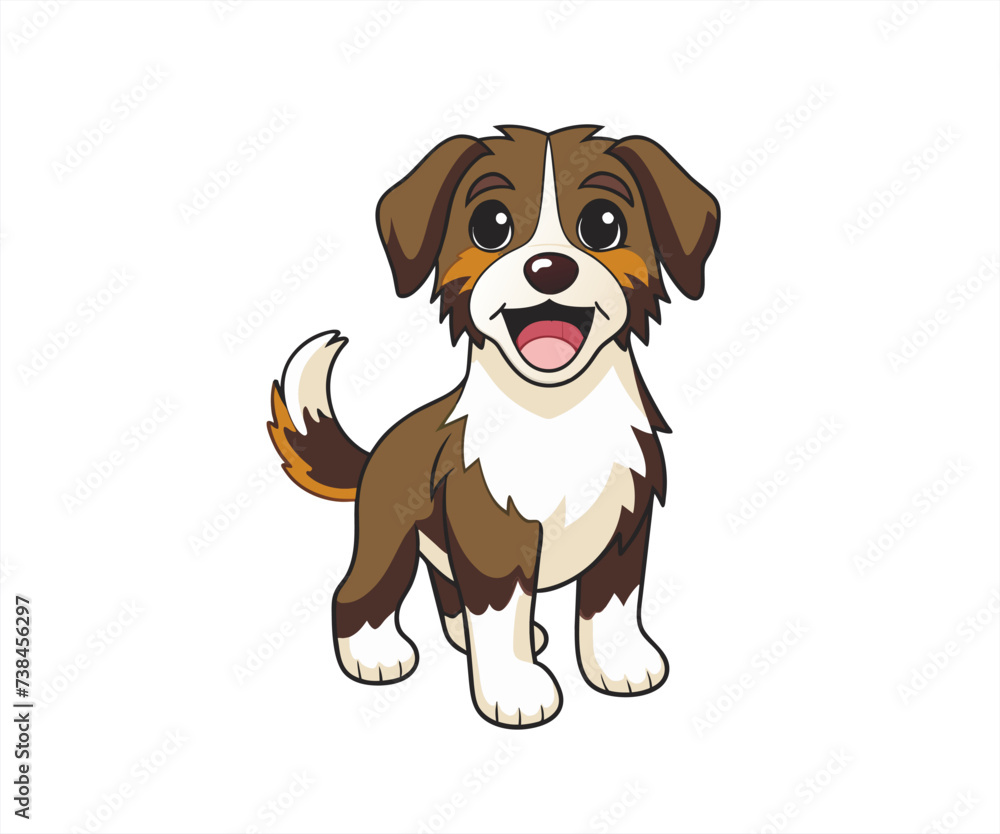 Naklejka premium friendly Dog Mascot Cartoon Character