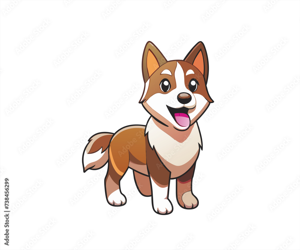 friendly Dog Mascot Cartoon Character