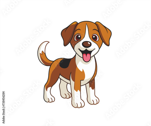 friendly Dog Mascot Cartoon Character