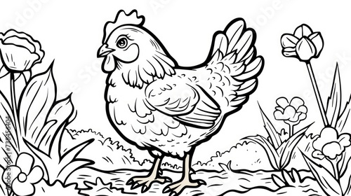 Wallpaper Mural Chicken coloring pages Torontodigital.ca