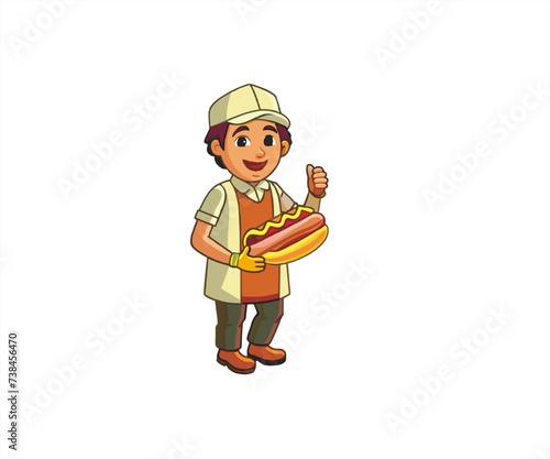 fast food doughnut character cartoon mascot iluustration photo