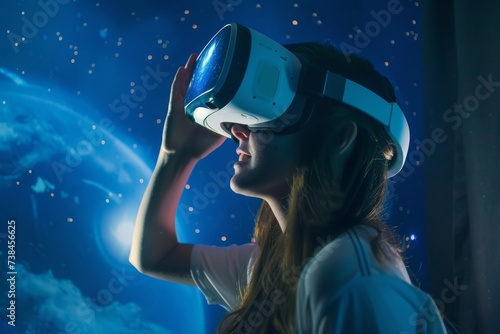 Virtual Reality simulating an atmospheric journey through the cosmos