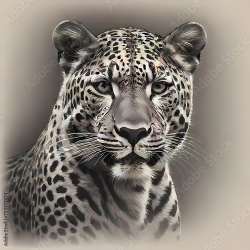 Leopard, logo-style photo