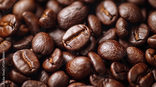 Coffee bean texture pattern drink heap. Banner background design