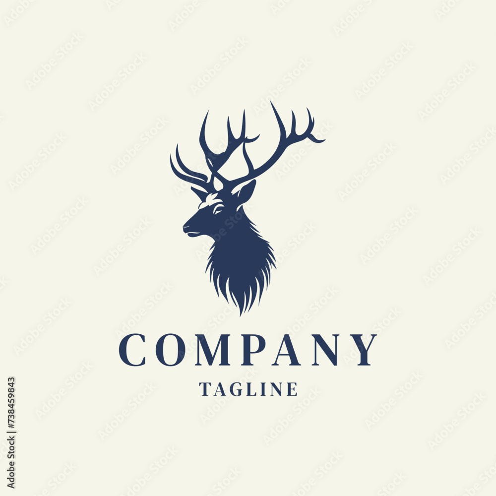 Deer head logo design vector illustration Deer head logo design vector illustration