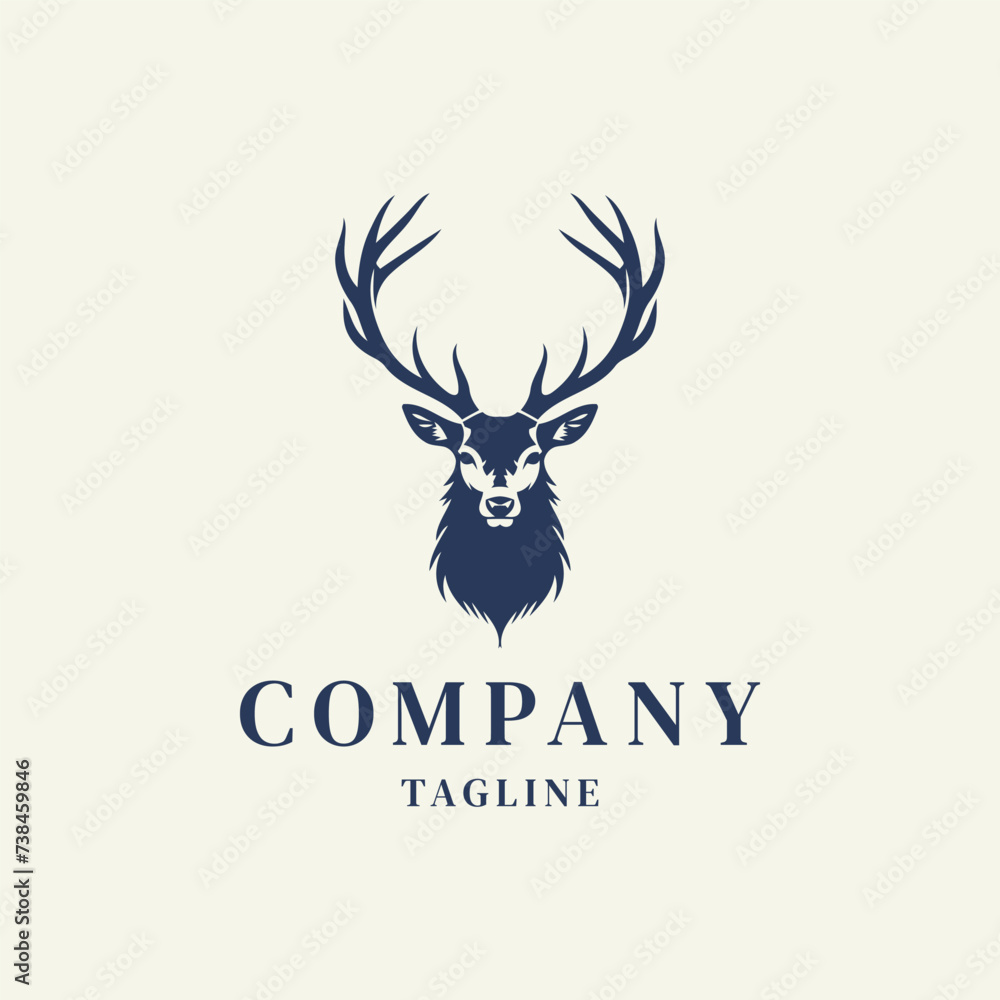 Deer head logo design vector illustration Deer head logo design vector illustration