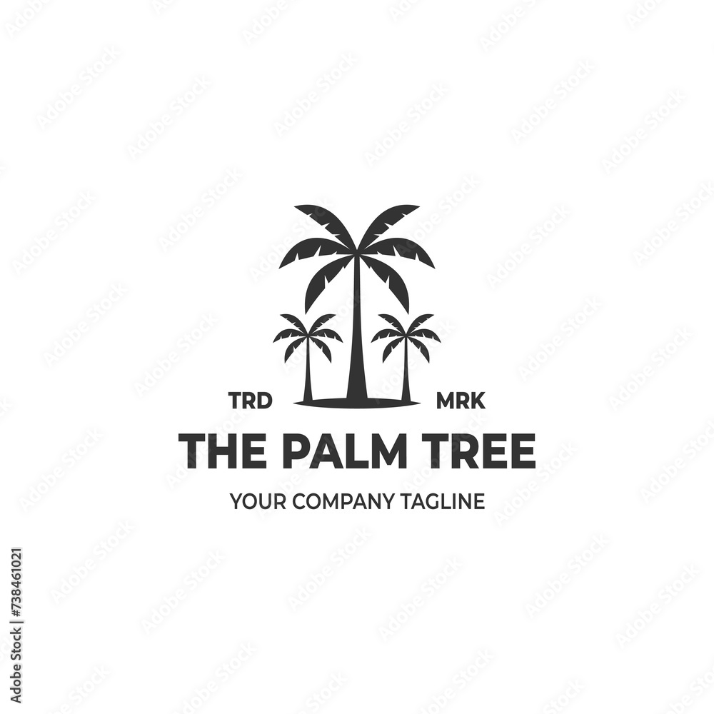 The palm tree logo, suitable as a logo for travel, tours, and the like