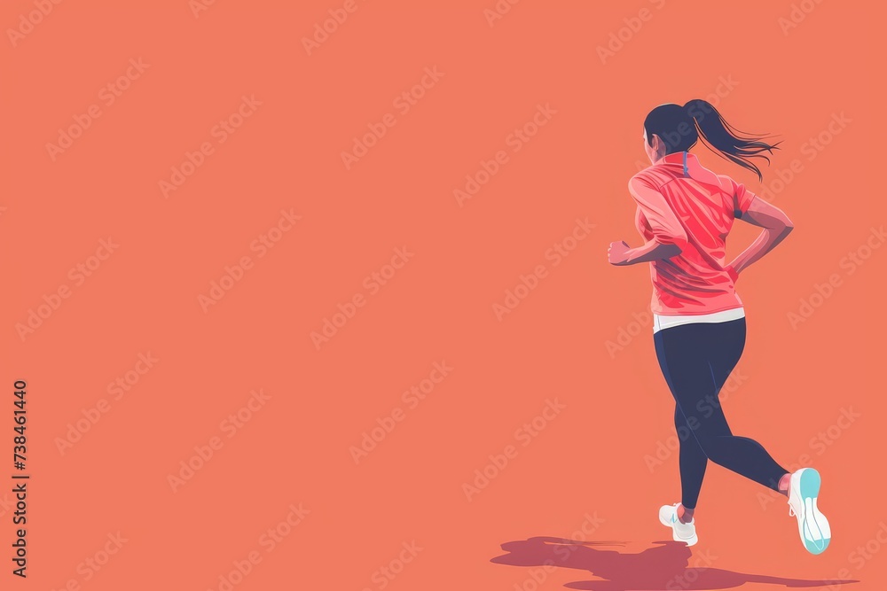 Colorful Running marathon poster, sport and activity background, colorful banner design illustration