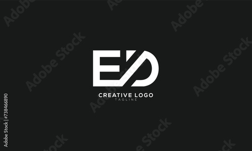 ED Abstract initial monogram letter alphabet logo design