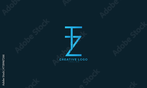 TZ ZT Abstract initial monogram letter alphabet logo design photo