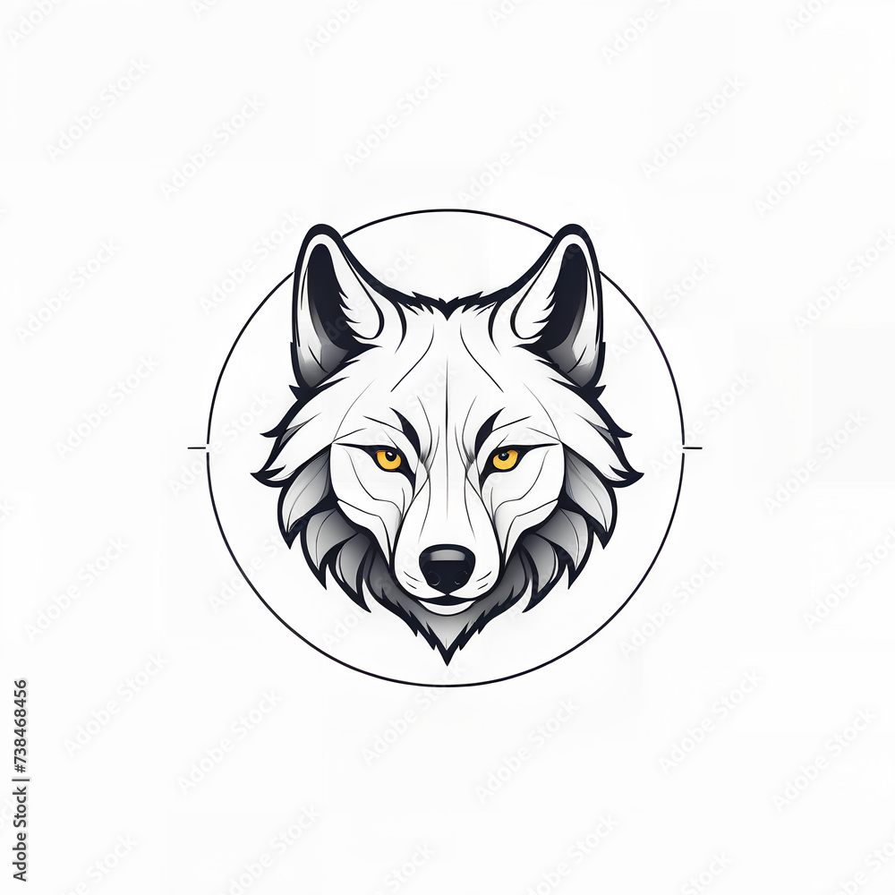 logo wolf head line art minimalist design logo wolf head line art minimalist design