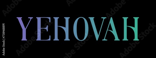 Tableau sur toile YEHOVAH – Christian text banner – Representation of the Name of God