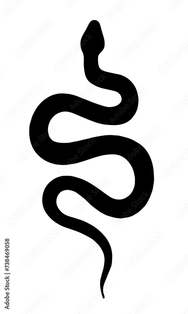 snake on white background snake on white background
