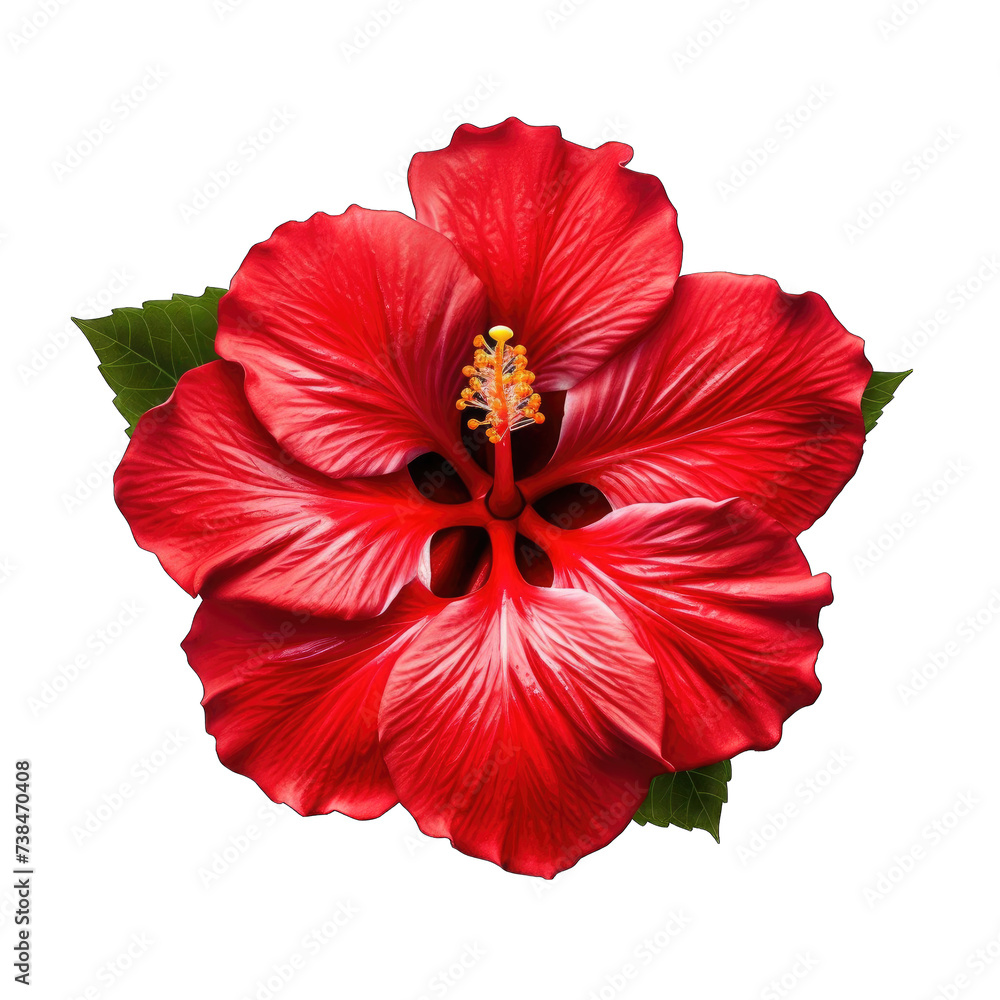 fresh red Hibiscus png