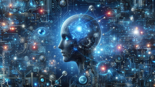 Wallpaper Mural advanced artificial intelligence for the future rise in technological singularity using deep learning algorithms Torontodigital.ca