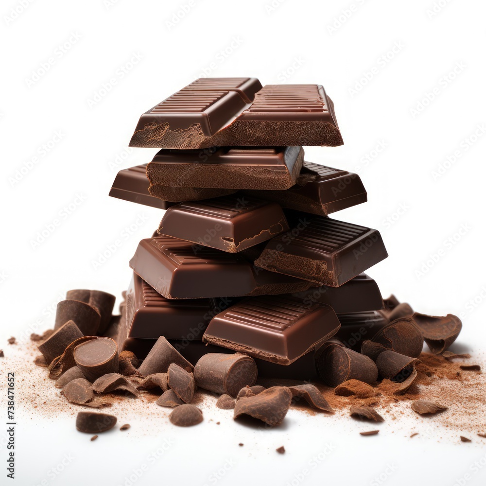 A stack of chocolate bars A stack of chocolate bars