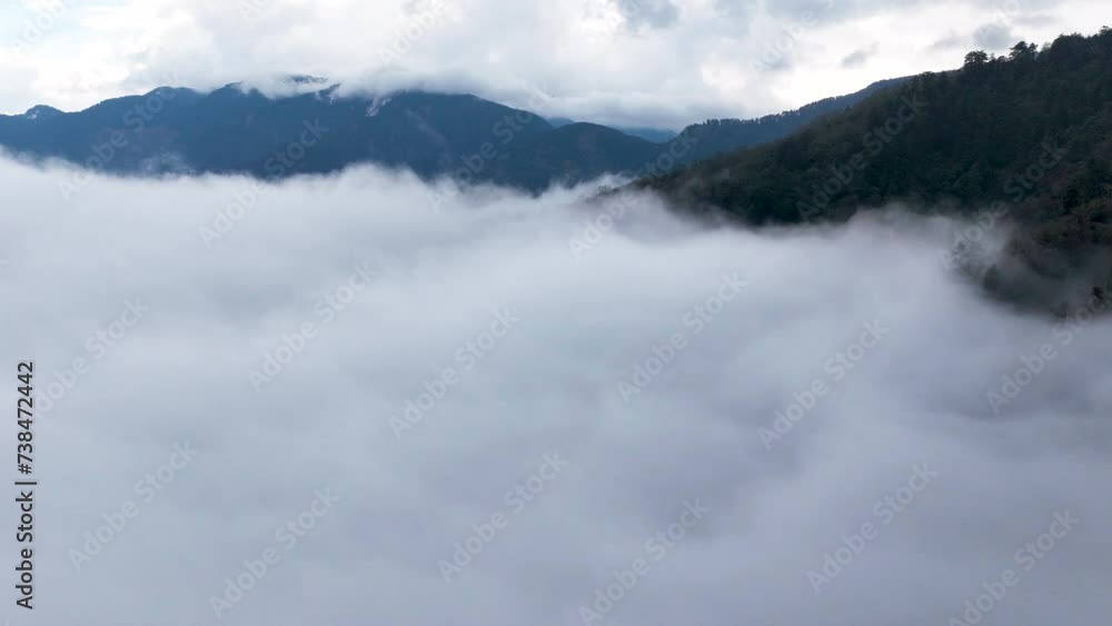 Timelapse through the cloudscape in mountains Timelapse through the cloudscape in mountains