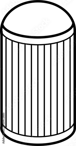 valve cap Outline Vector Illustration