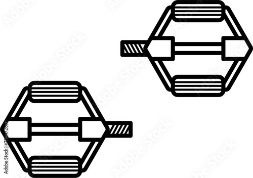 pedal Outline Vector Illustration