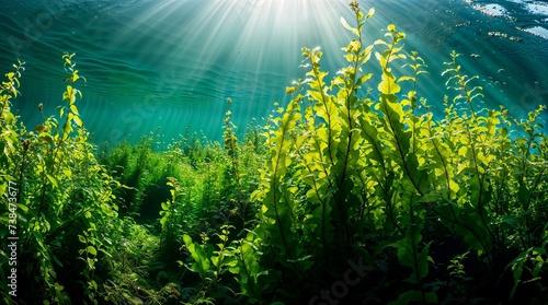 Underwater View of Sunlight Through Seaweed  © Natural JPG