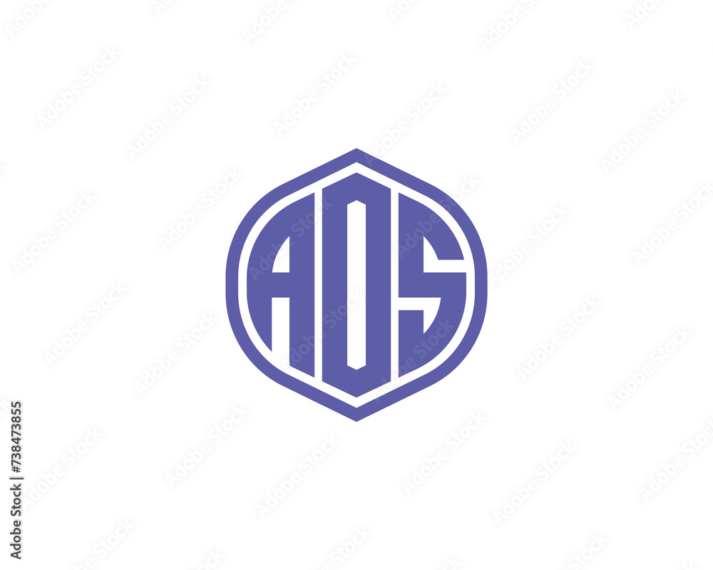 AOS logo design vector template AOS logo design vector template