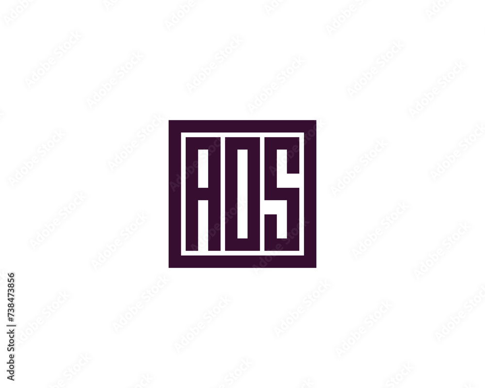 AOS logo design vector template AOS logo design vector template