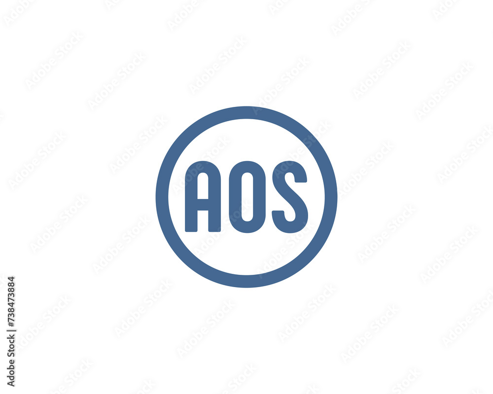 AOS logo design vector template AOS logo design vector template