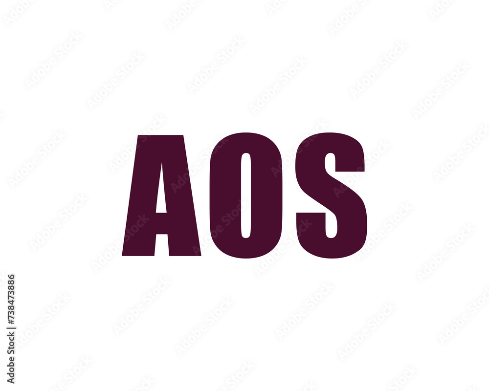 AOS logo design vector template AOS logo design vector template