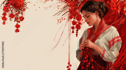 Greeting Card and Banner Design for Martisor Day Background photo