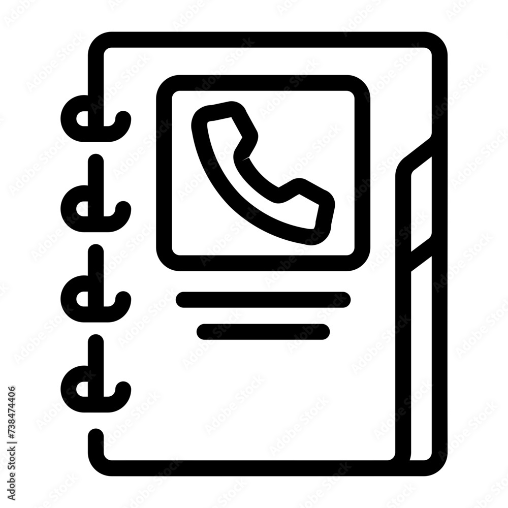 phone book Line Icon phone book Line Icon