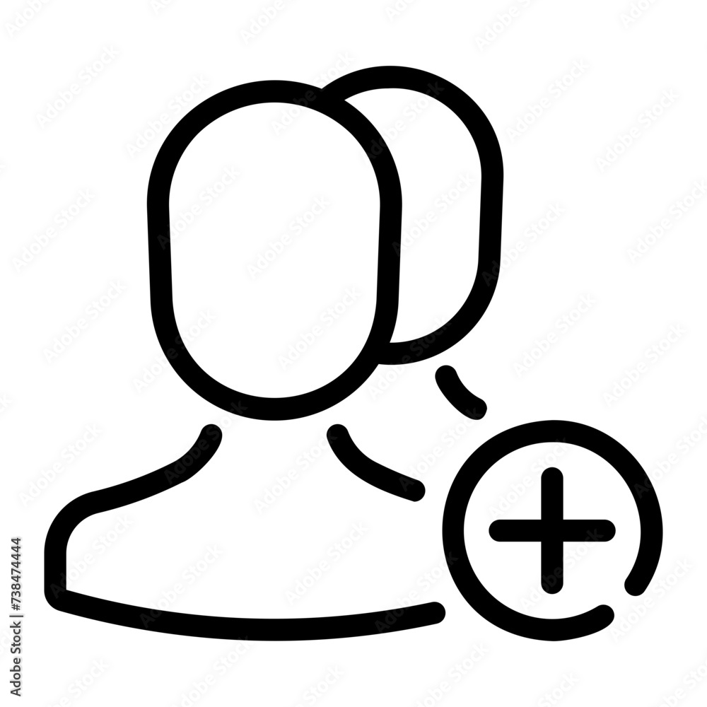 add friend Line Icon add friend Line Icon
