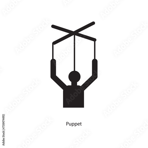 Puppet icon. simple flat vector Puppet icon on white background ..eps