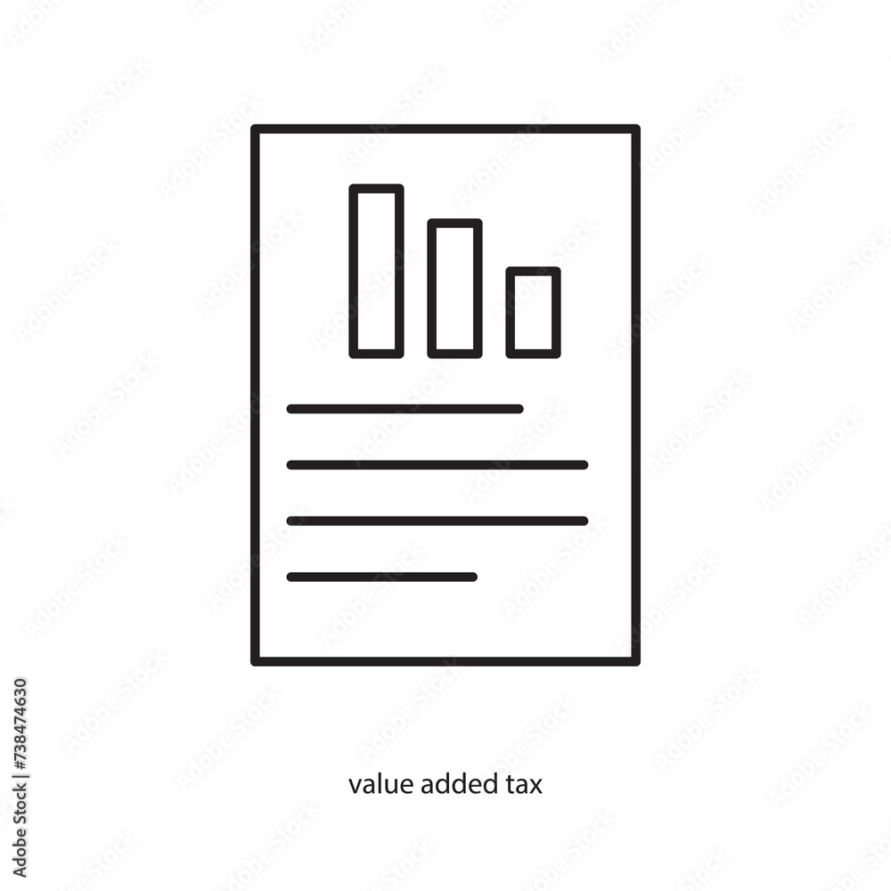 value added tax vat icon, flat simple illustration on white background..eps value added tax vat icon, flat simple illustration on white background..eps