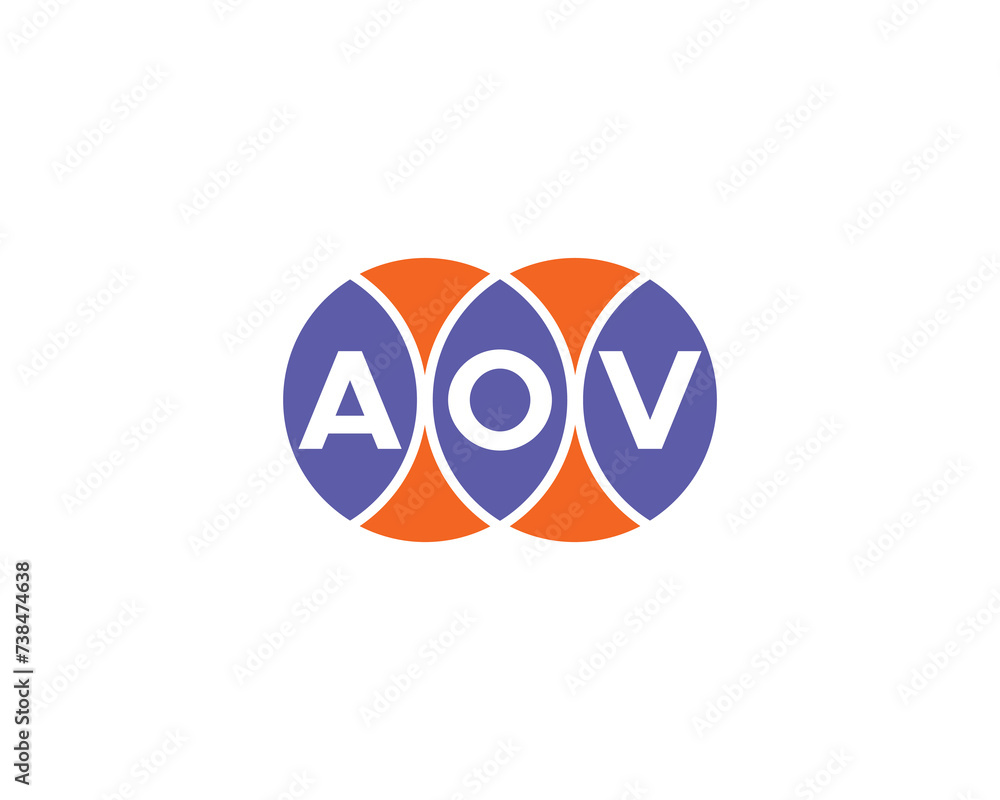 AOV logo design vector template AOV logo design vector template