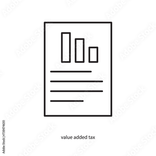 value added tax vat icon, flat simple illustration on white background..eps