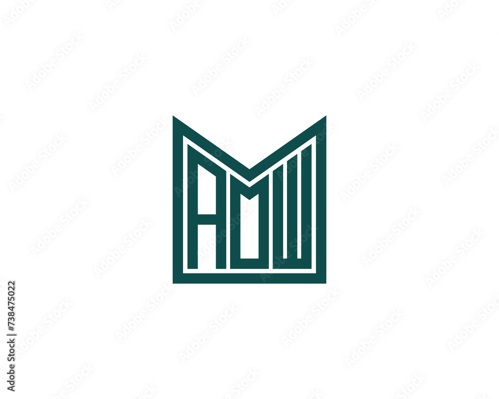 AOW logo design vector template AOW logo design vector template