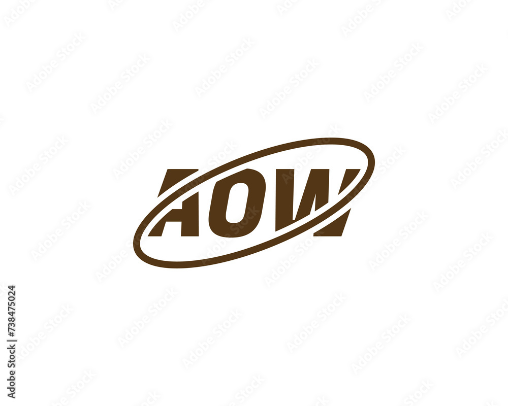 AOW logo design vector template AOW logo design vector template
