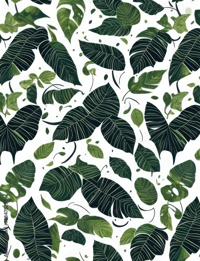  pattern with leaves