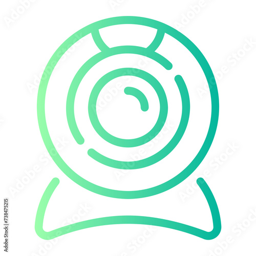 web cam Line Gradient Icon