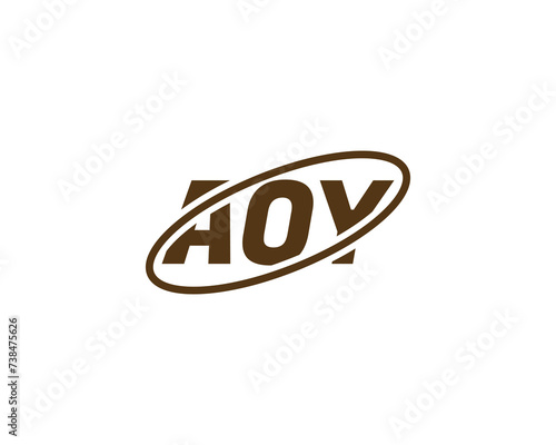 AOY logo design vector template photo