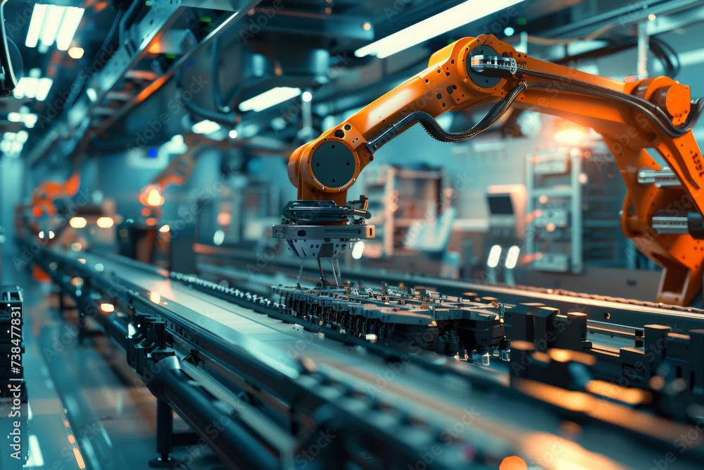 Naklejka premium robots factory