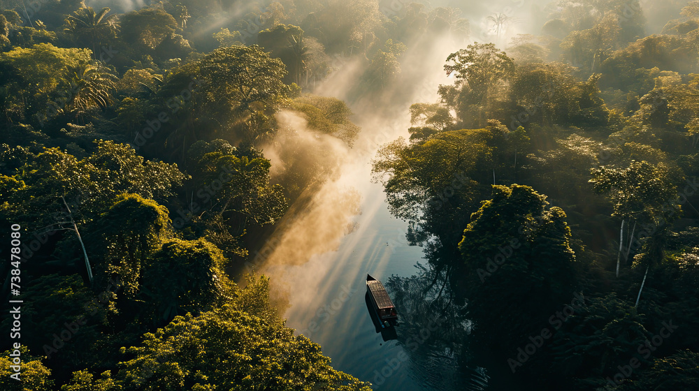 Fototapeta premium Dawn In Amazon Rainforest