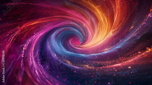 Swirling galaxies of color, cosmic dance, abstract universe, infinite possibilities.