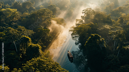Dawn In Amazon Rainforest