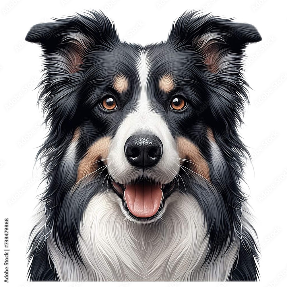 Fototapeta premium Animal, dog, pet, cute dog, lovely dog, spotted dog, illustration, digital art, dog character, animal character,